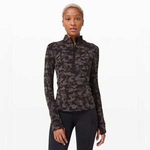 ✨LIKE NEW✨ Lululemon Run Briskly 1/2 Zip Heritage Camo Jacquard Fall Activewear